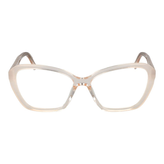 Guess White Women Glasses Frame, full-rim butterfly style, acetate material, demo lenses, size 52-14-140, includes branded case.