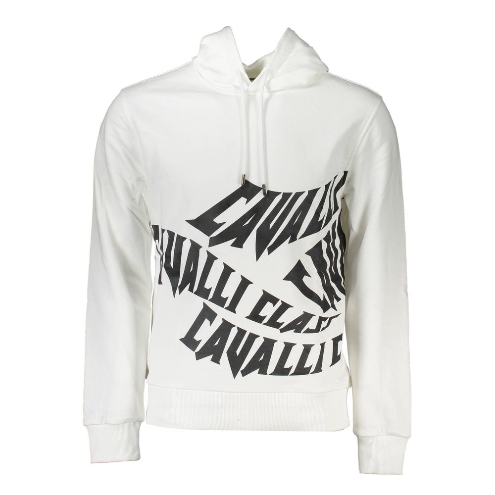 Cavalli Class White Cotton Men Sweater