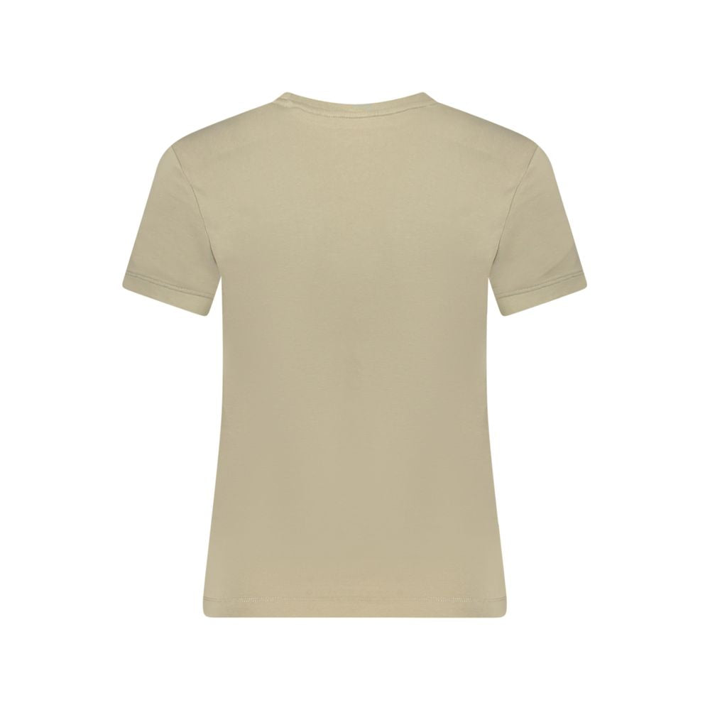 Guess Jeans Beige Cotton Tops & T-Shirt GU-39055-S