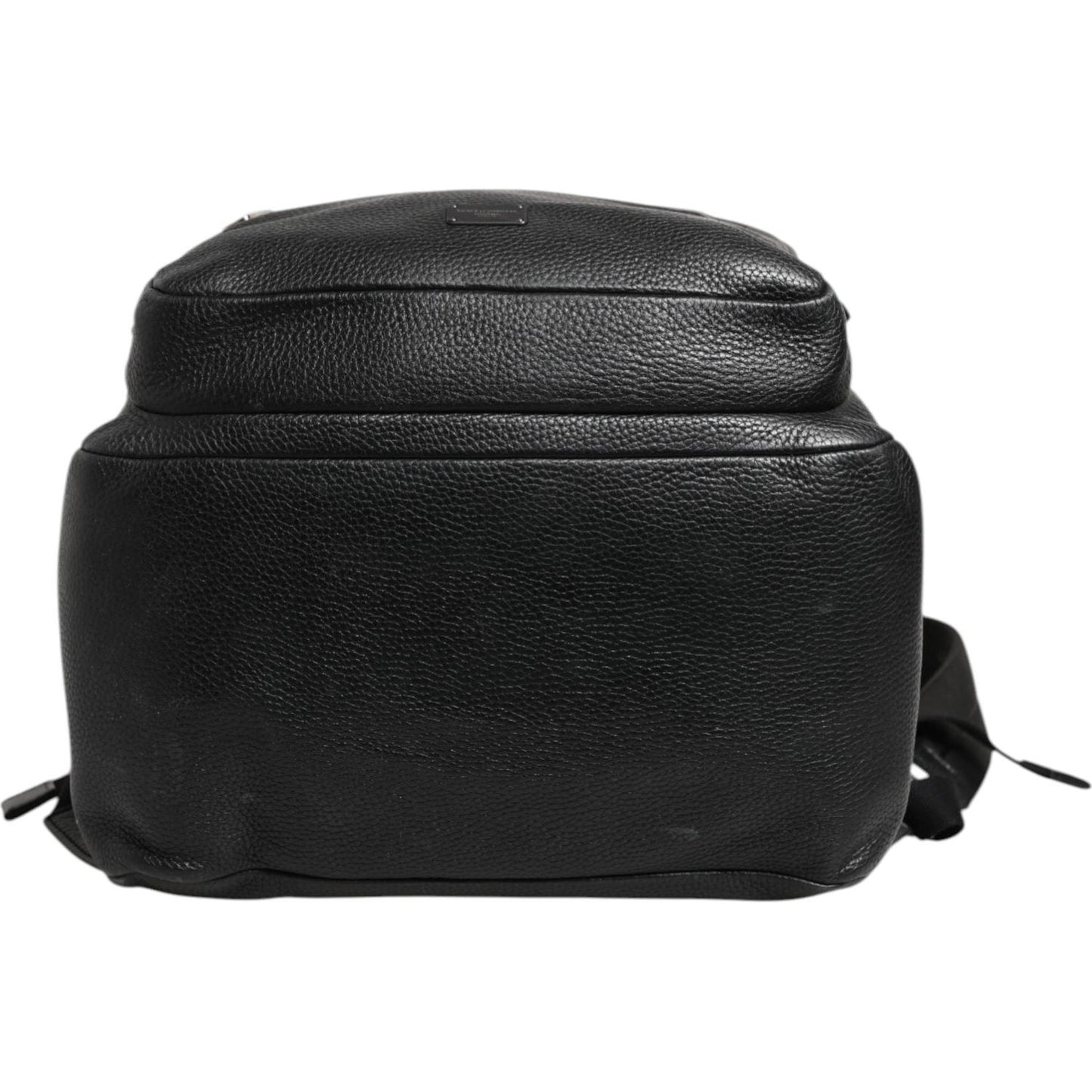 Dolce & Gabbana Black Palermo Backpack Hammered Calfskin Leather Bag BAG4648