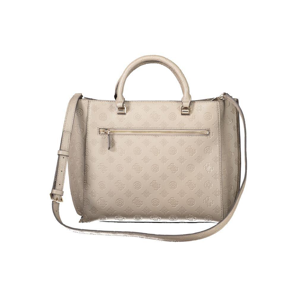 Front view with bag zipped and handles upright.