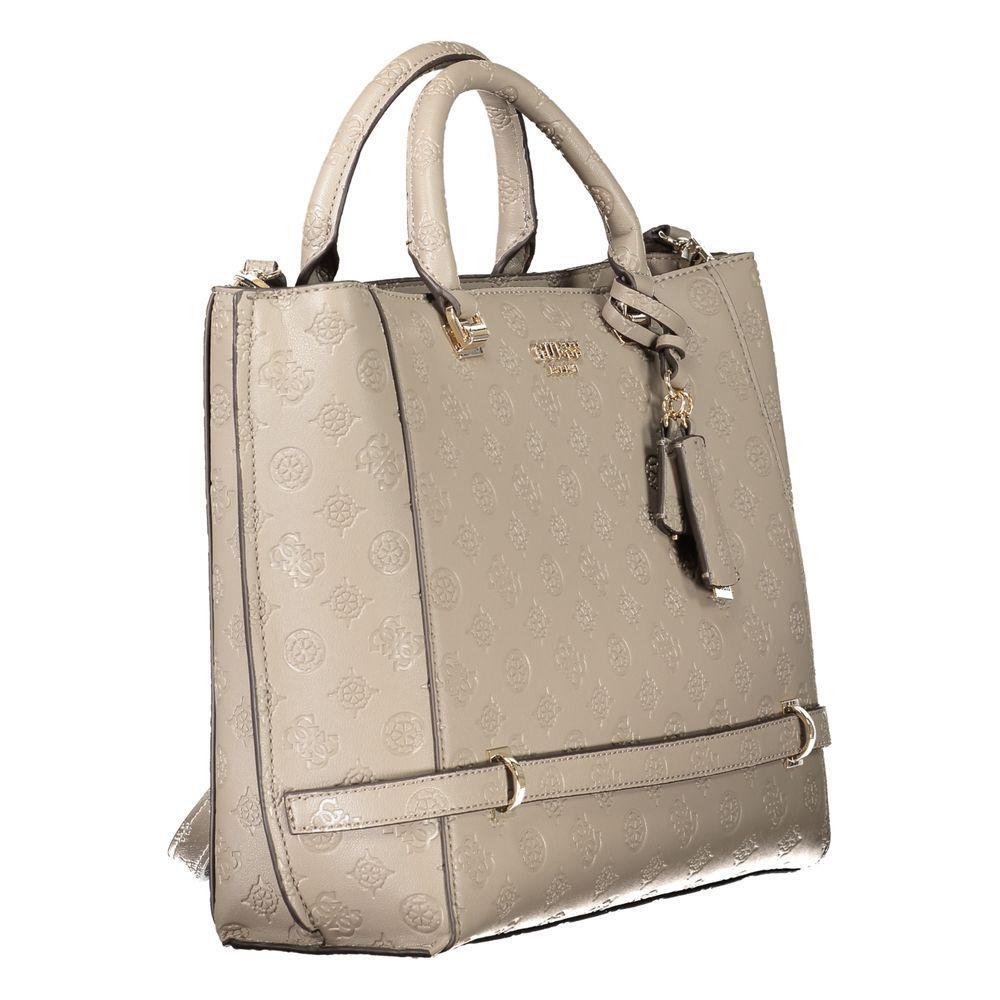 Front view with bag zipped and handles upright.