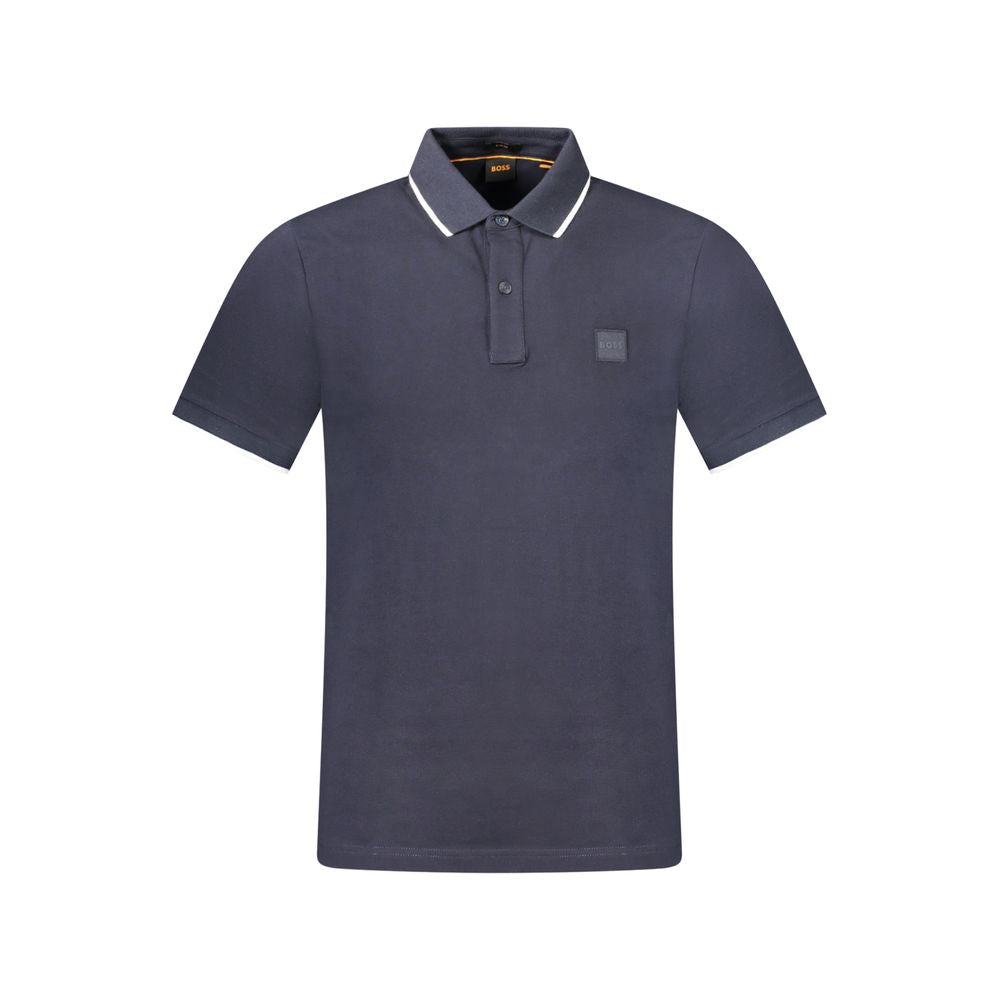 Hugo Boss Blu Cotton Slim Men Polo