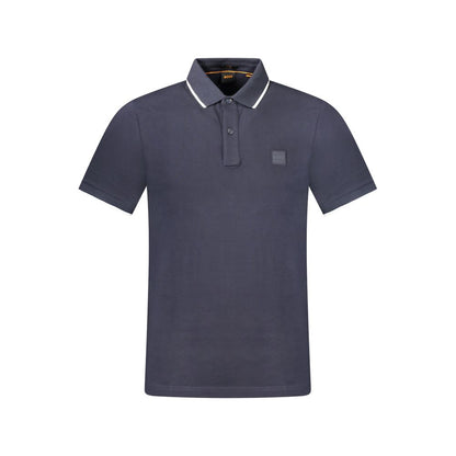 Hugo Boss Blu Cotton Slim Men Polo