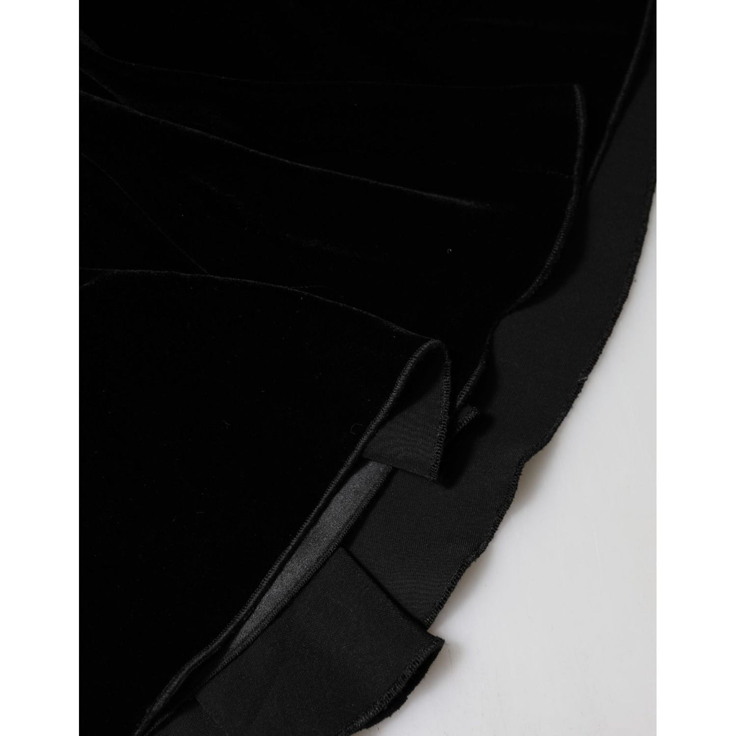 Dolce & Gabbana Black High Waist Fit Flared Midi Skirt