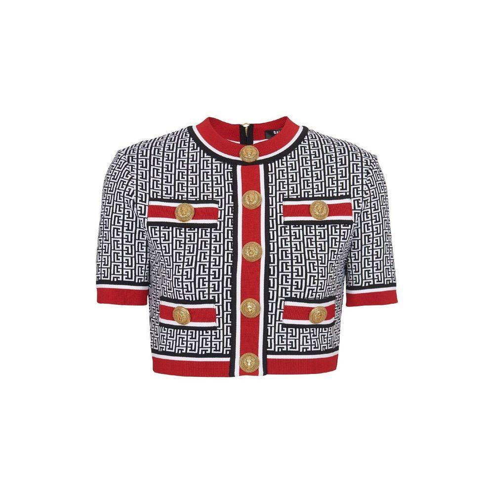 Balmain Cropped Monogram Top BA-8735233736916-40