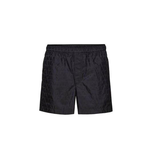 Valentino Blue Polyamide Shorts