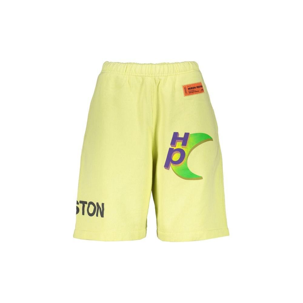 Heron Preston Yellow Cotton Bermuda Shorts