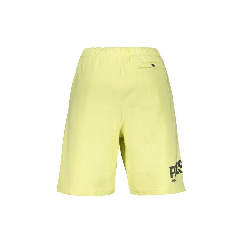 Heron Preston Yellow Cotton Bermuda Shorts