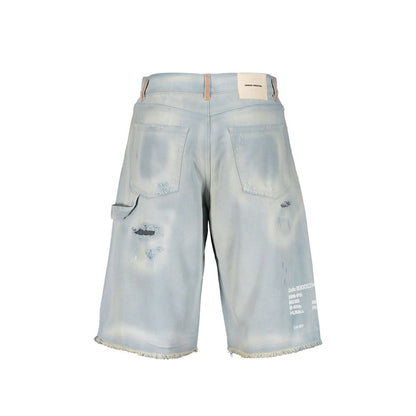 Heron Preston Blue Cotton Shorts