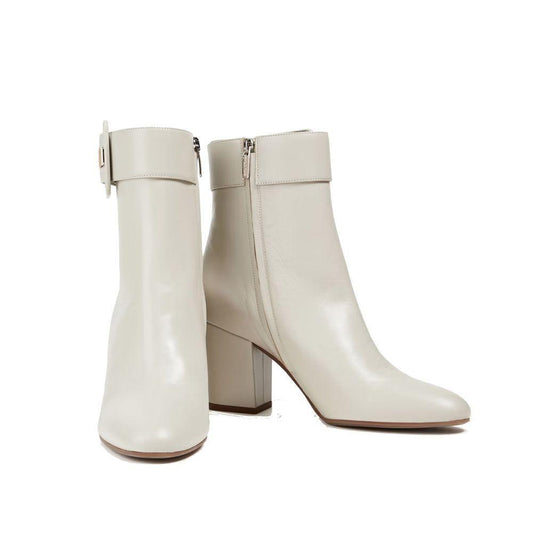 Sergio Rossi Buckled Leather Ankle Boots SE-8735587958996-EU35.5/US5.5