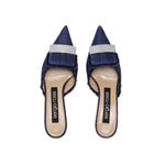 Sergio Rossi Denim Effect Mules SE-8735588253908-EU35/US5