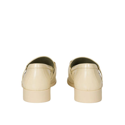 Bottega Veneta White Calfskin Slip-On Loafers