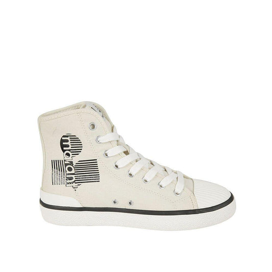 Isabel Marant Beige Canvas High Top Sneakers