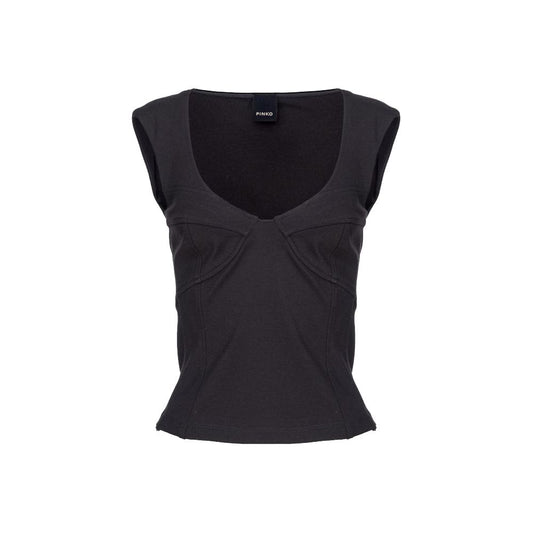 PINKO Black Viscose Tops & T-Shirt PI-15781-IT38|XS