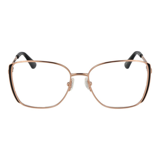 Guess Rose Gold Women Glasses Frame, metal full-rim square style, 54-16-140 dimensions, with branded case, no extra lenses or protection.