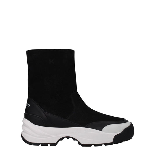 Kenzo Black Leather Ankle Boots KE-8547167469833-EU39/US6
