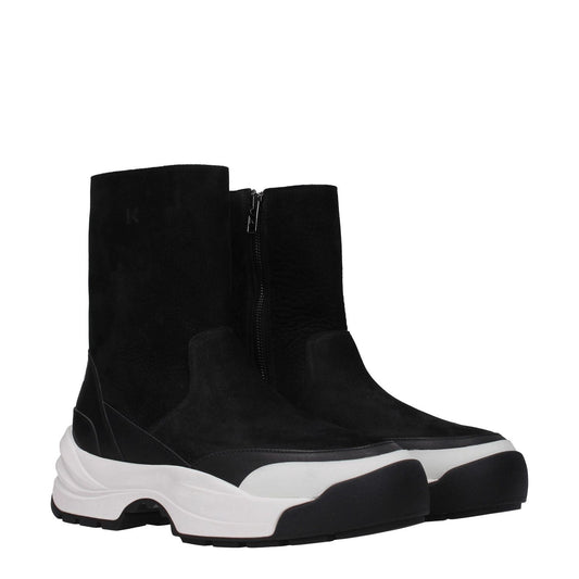 Kenzo Black Leather Ankle Boots KE-8547167469833-EU39/US6
