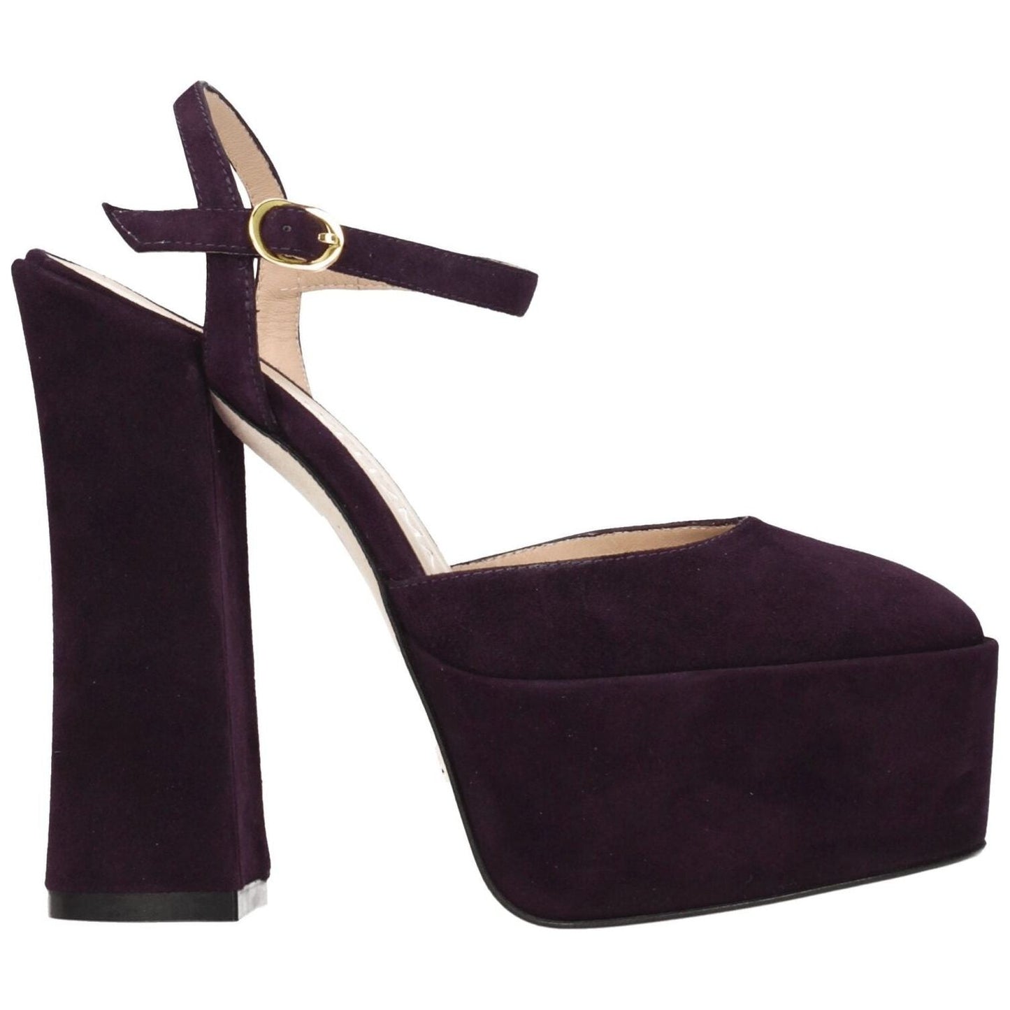 Stuart Weitzman Purple Leather Platforms ST-8547230056713-EU38.5/US8.5