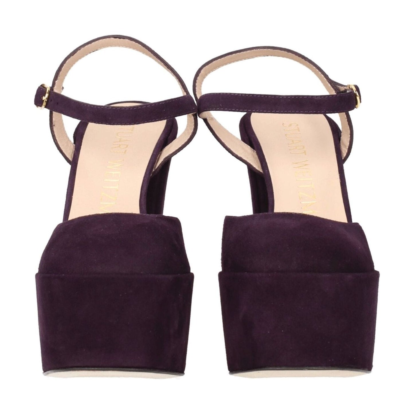 Stuart Weitzman Purple Leather Platforms ST-8547230056713-EU38.5/US8.5