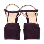 Stuart Weitzman Purple Leather Platforms ST-8547230056713-EU38.5/US8.5