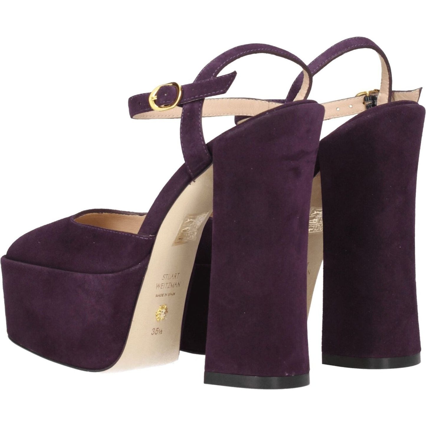 Stuart Weitzman Purple Leather Platforms ST-8547230056713-EU38.5/US8.5