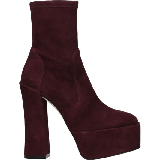 Stuart Weitzman Purple Leather Ankle Boots ST-8547244835081-EU37/US7