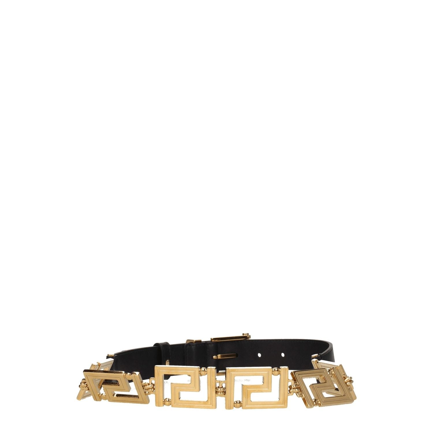 Versace Black Leather Regular Belt