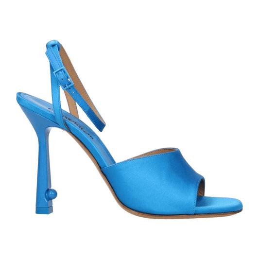 Off-White Blue Satin Stiletto Heels Sandals OF-8547286450441-EU36/US6