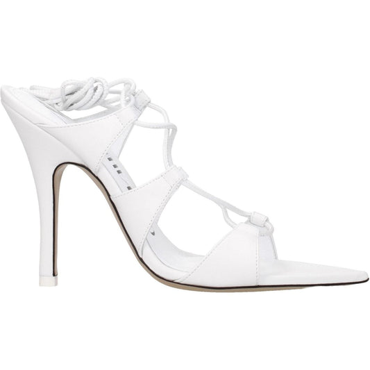 The Attico White Leather Stiletto Heels Sandals TH-8547287367945-EU38.5/US8.5