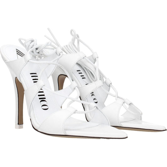 The Attico White Leather Stiletto Heels Sandals TH-8547287367945-EU38.5/US8.5