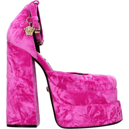 Versace Pink Velvet Platforms VE-8547291267337-EU36/US6