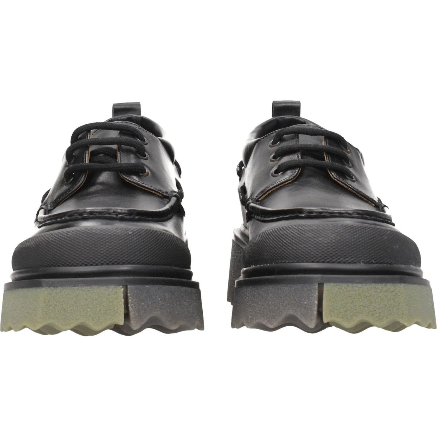 Off-White Black Leather Slip-On Loafers OF-8547312009481-EU42/US9