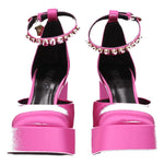 Versace Pink Satin Platforms Pumps VE-8547315286281-EU36.5/US6.5