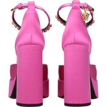 Versace Pink Satin Platforms Pumps VE-8547315286281-EU36.5/US6.5