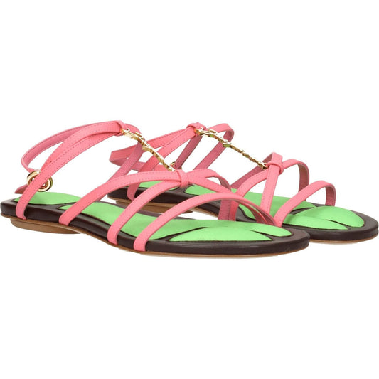 Jacquemus Pink Leather Flat Sandals JA-8547325804809-EU36/US6