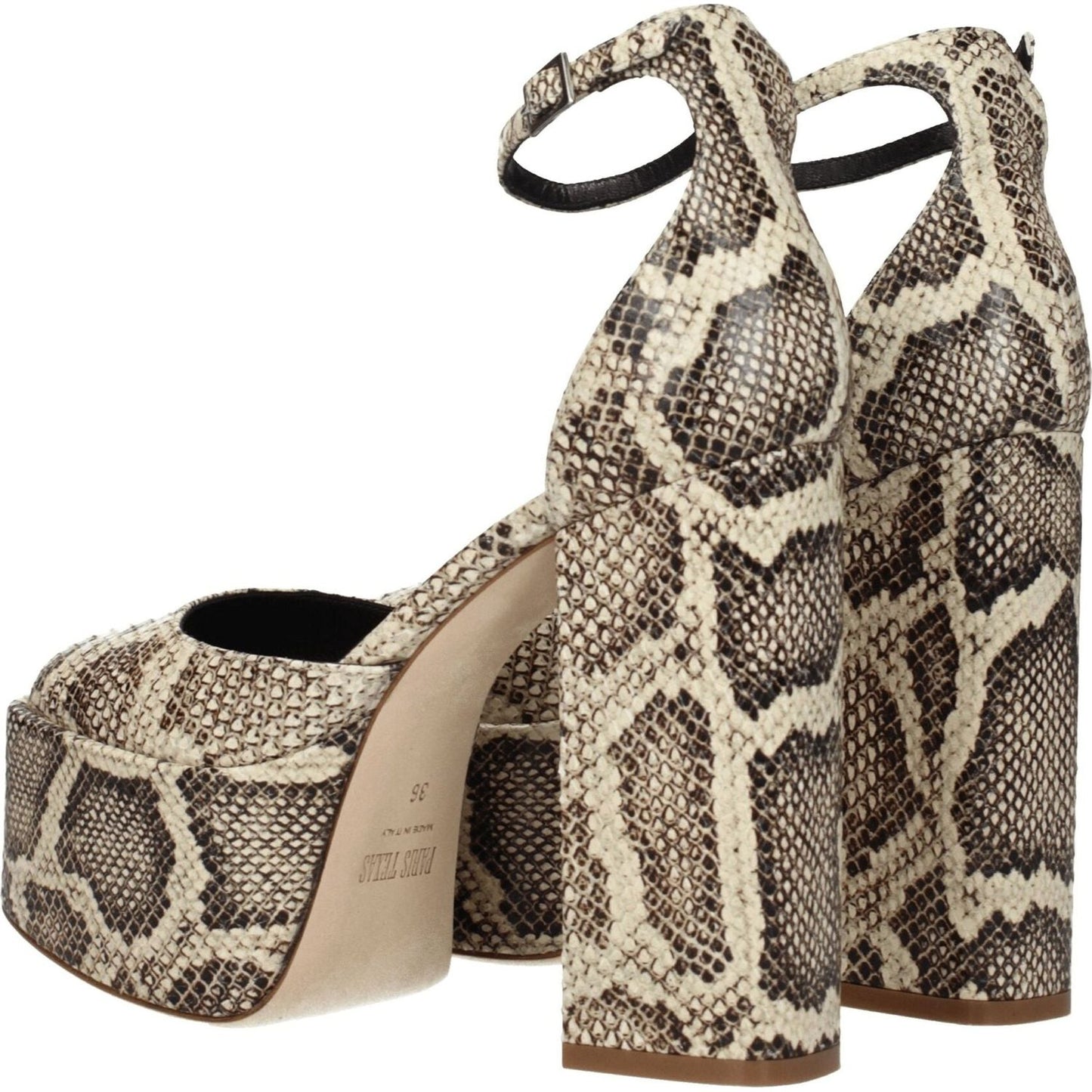 Paris Texas Beige Leather Platforms PA-8547327279369-EU36/US6