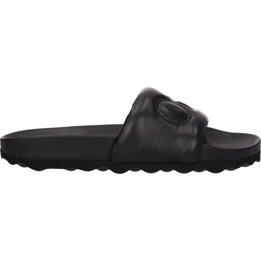 Off-White Black Leather Slippers Sandals OF-8547345727753-EU39/US6