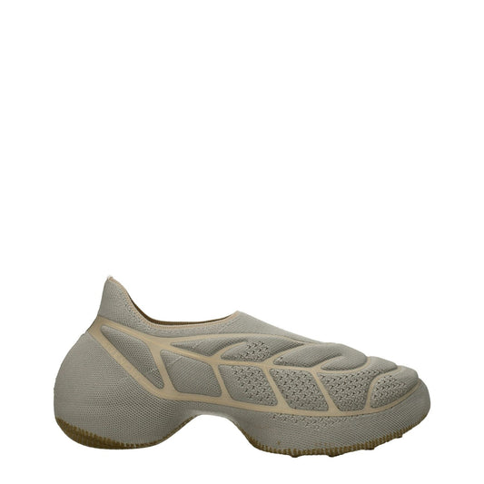 Givenchy Gray Fabric Athletic Sneakers with side logo and mid heels, featuring a round toe design, fabric sole, and sand accents.
