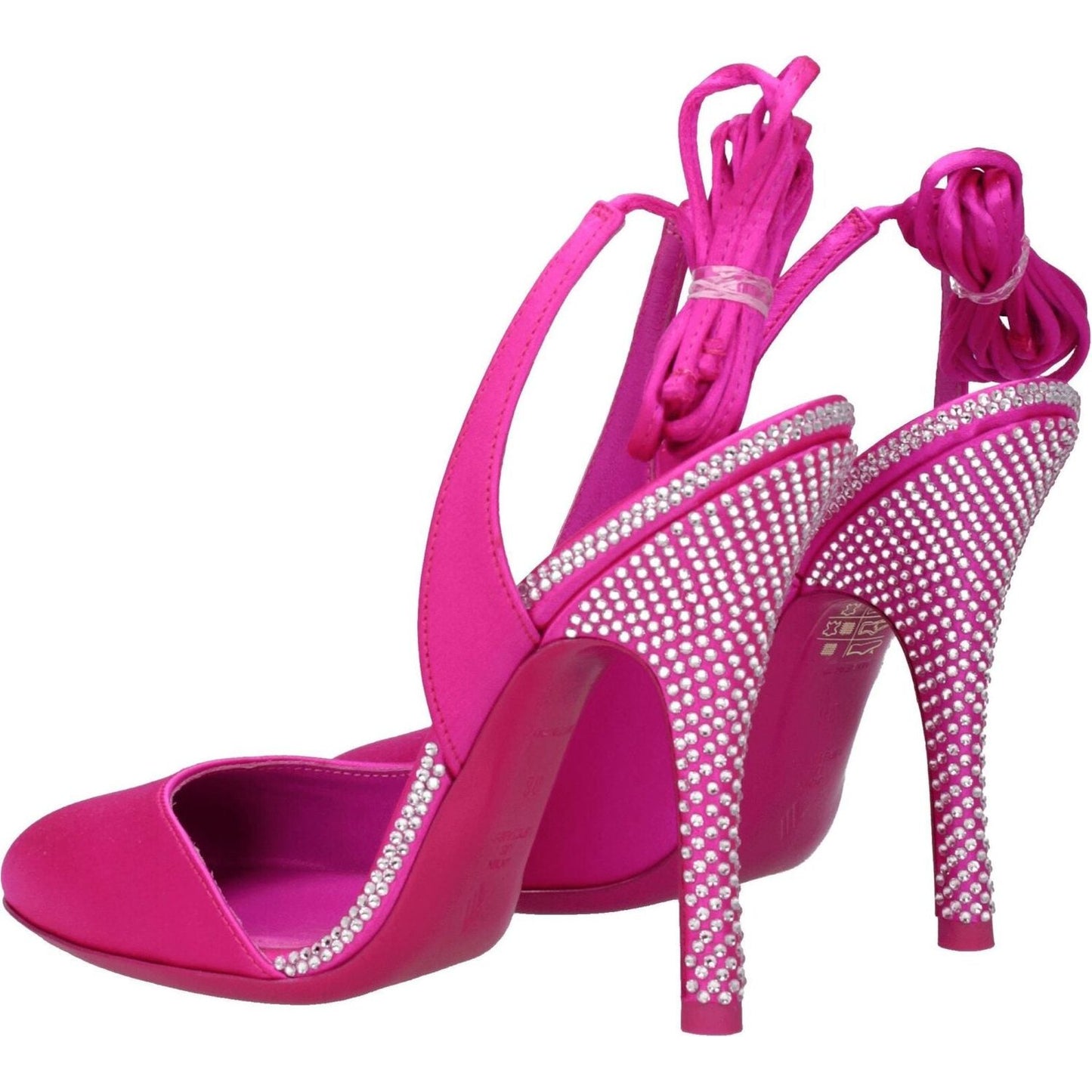 The Attico Pink Satin Stiletto Heels Sandals TH-8547405332745-EU36/US6