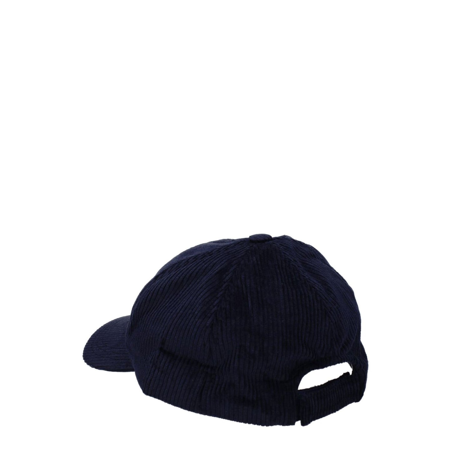Back view of Isabel Marant Blue Cotton Cap (Baseball Hat) with strap closure and midnight blue color