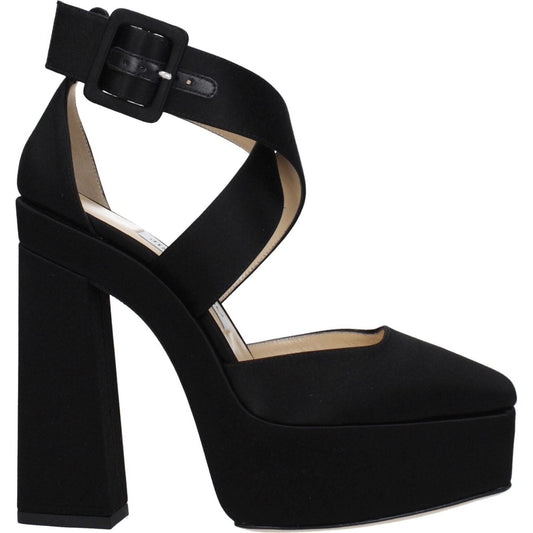 Jimmy Choo Black Satin Platforms JI-8547461988617-EU37/US7