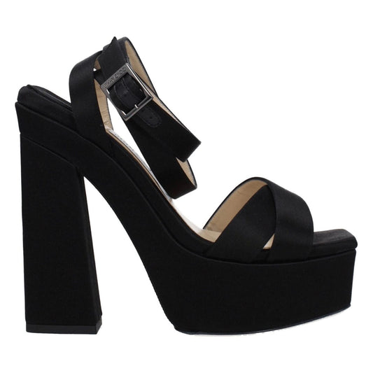Jimmy Choo Black Satin Platforms JI-8547462152457-EU37.5/US7.5