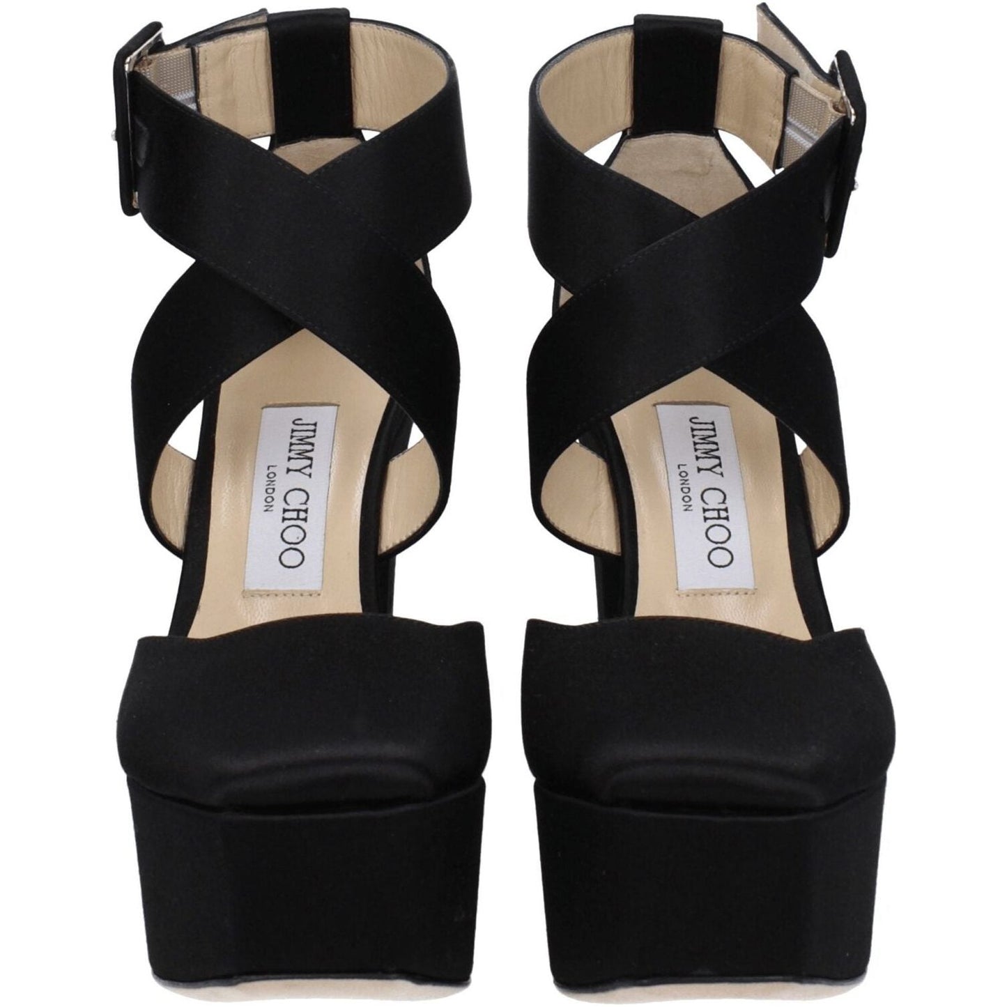 Jimmy Choo Black Satin Platforms JI-8547461988617-EU37/US7