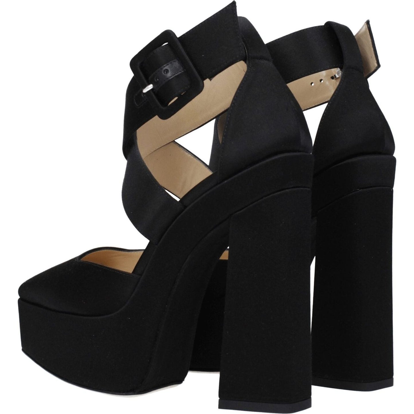 Jimmy Choo Black Satin Platforms JI-8547461988617-EU37/US7