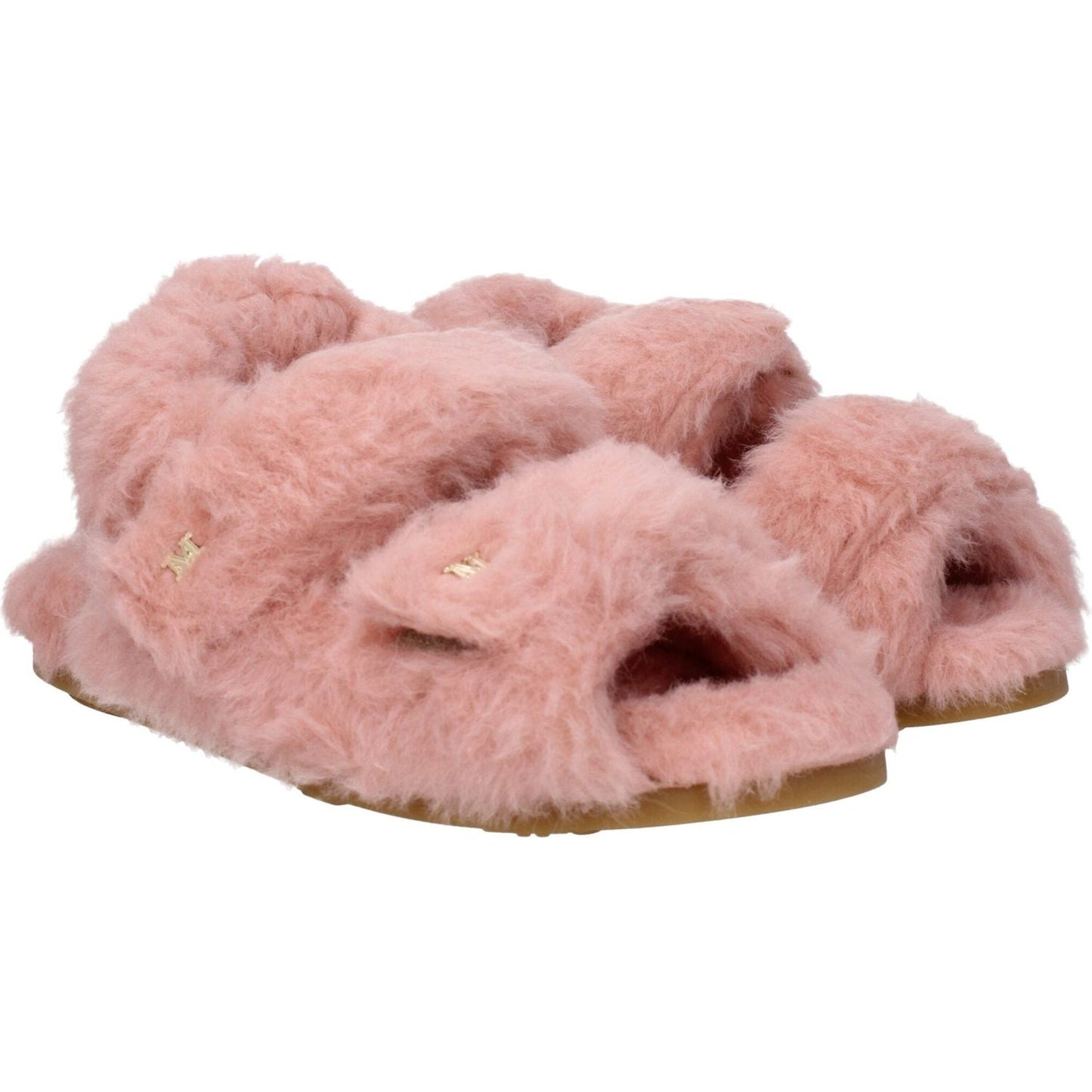 Max Mara Pink Fur Flat Sandals MA-8612644159753-EU36/US6