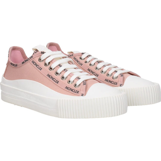 Moncler Pink Fabric Low Tops