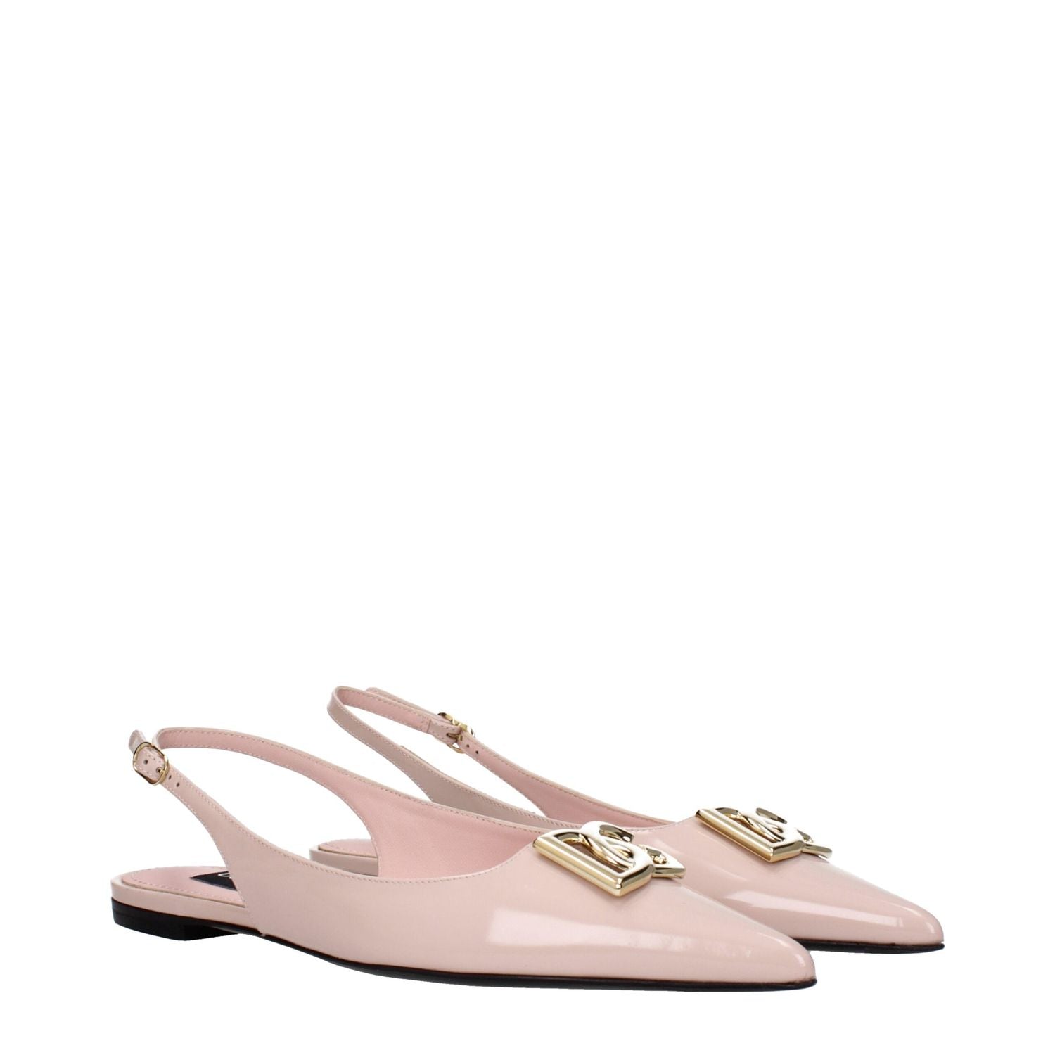 Dolce & Gabbana Pink Leather Ballet Flats