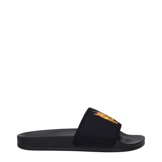 Palm Angels Black Fabric Slippers Sandals PA-9256325480713-EU40/US7