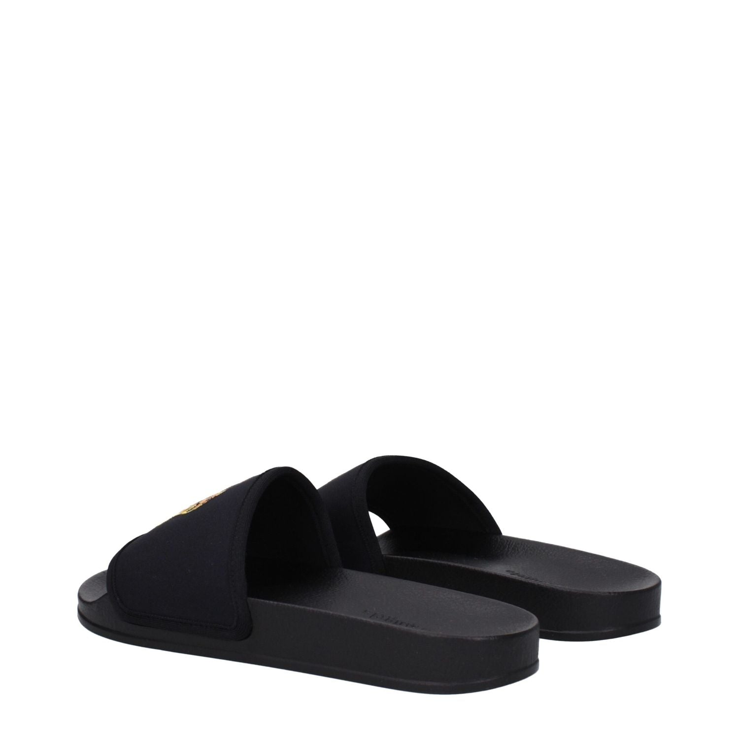 Palm Angels Black Fabric Slippers